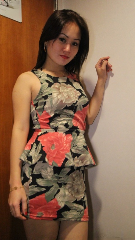 Asian babe Jessica exposes her body and takes a stiff boner in hot POV action